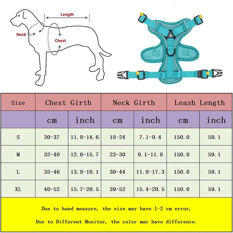 DogVibe – Arnés Ajustable con Correa para Perros y Gatos