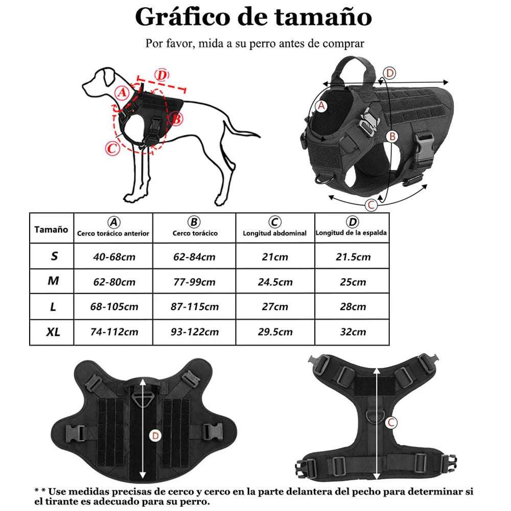 DogGuard – Arnés Táctico para Perros Grandes