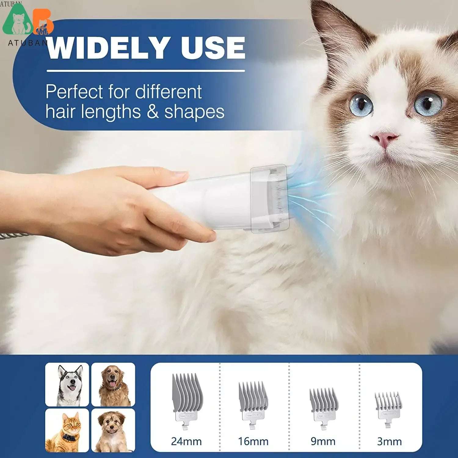 PetVac Pro – Aspiradora y Kit de Aseo 5 en 1 para Mascotas