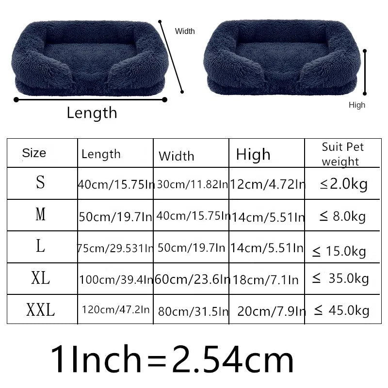 PawComfort – Cama Acolchada para Perros Grandes y Pequeños, Funda Extraíble y Lavable
